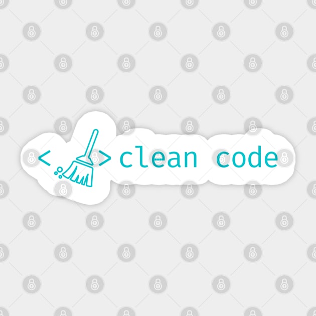 Clean Code - Broom Sticker by dev-tats